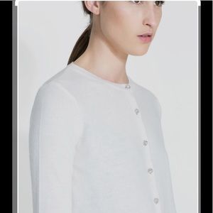 Zara Ivory Gem/Jeweled  button cardigan size M